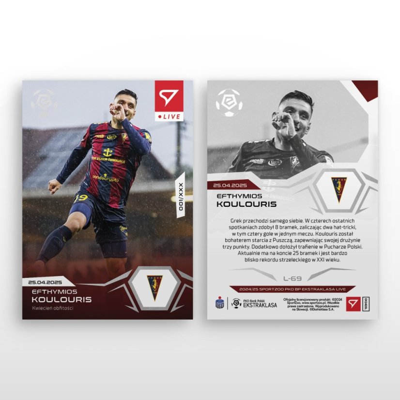 L-69 SADA Efthymios Koulouris PKO BP Ekstraklasa 2024/25 LIVE + HOLDER