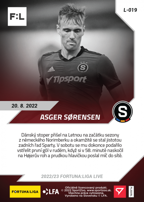 Set 4. kola (6 karet L-017 - L-022) FORTUNA:LIGA 2022/23 LIVE