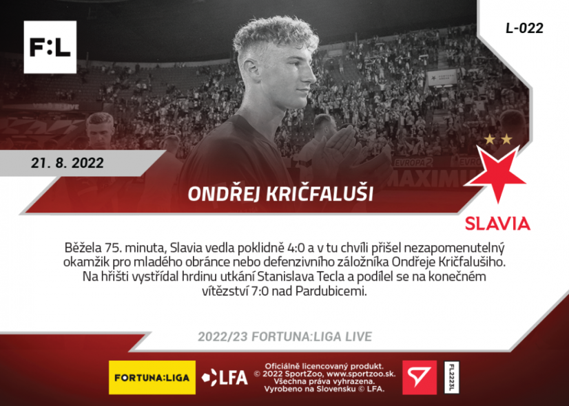 Set 4. kola (6 karet L-017 - L-022) FORTUNA:LIGA 2022/23 LIVE