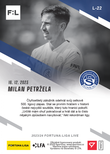 L-22 ZESTAW Milan Petržela FORTUNA:LIGA 2023/24 LIVE + UCHWYT