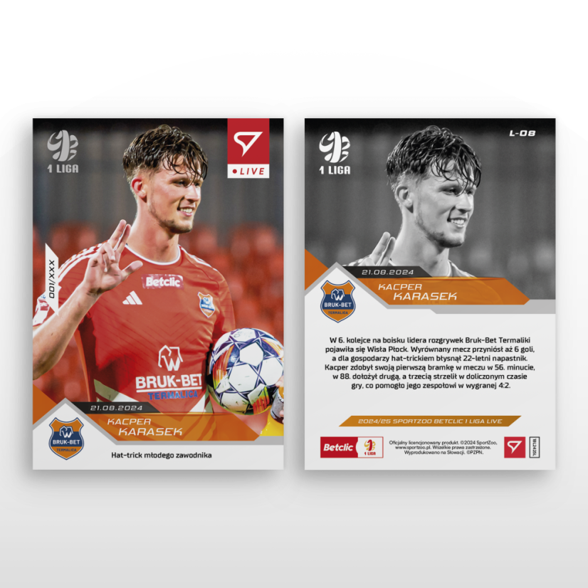 L-08 ZESTAW Kacper Karasek Betclic 1 Liga 2024/25 LIVE + UCHWYT