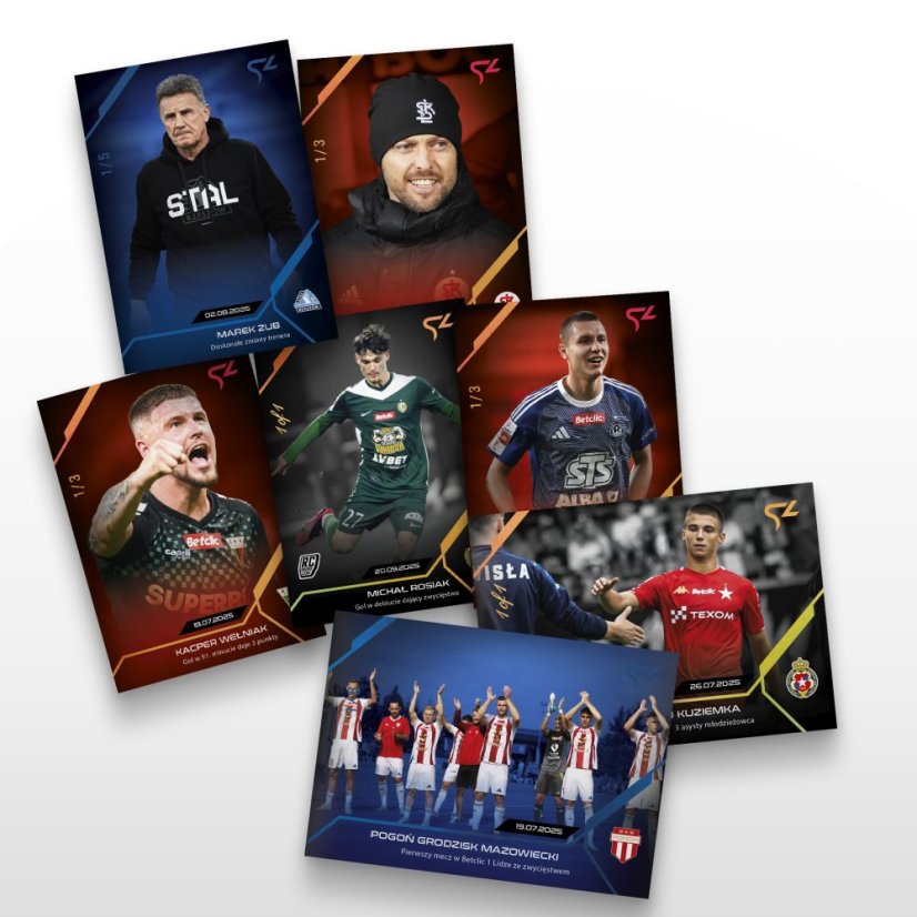 Promocyjny zestaw 20 kart piłkarskich Betclic 1 Liga - SportZoo Betclic 1 Liga 2025/26 LIVE