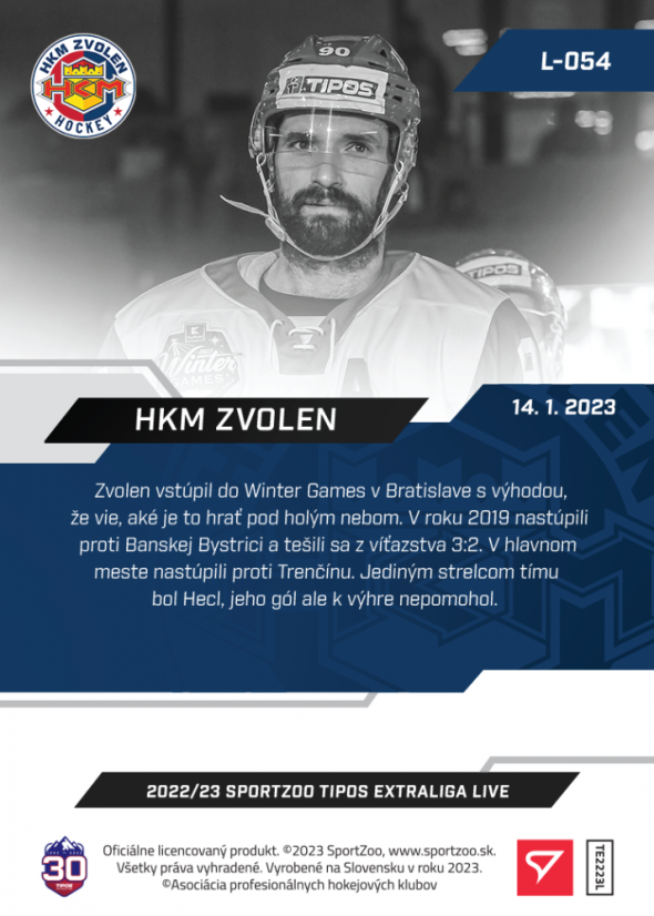 L-054 HKM Zvolen TEL 2022/23 LIVE