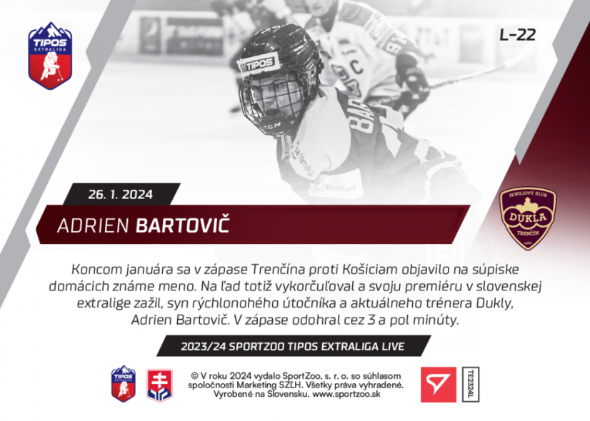 L-22 ZESTAW Adrien Bartovič TEL 2023/24 LIVE + UCHWYT