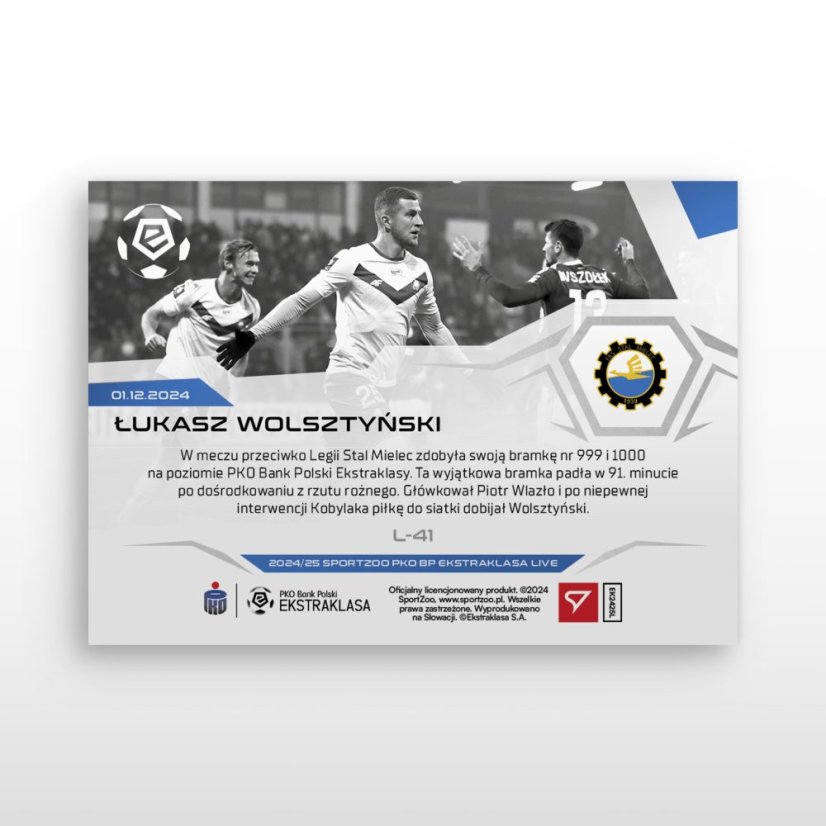 L-41 Łukasz Wolsztyński PKO BP Ekstraklasa 2024/25 LIVE