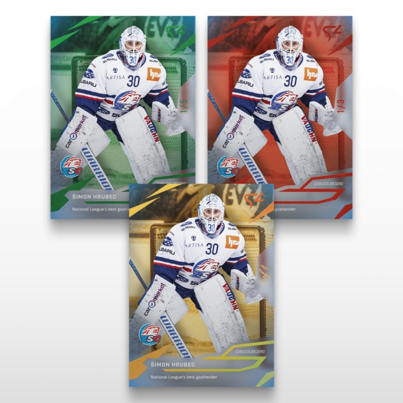 Hockey trading card L-47 Šimon Hrubec - SportZoo National League 2025/26 LIVE