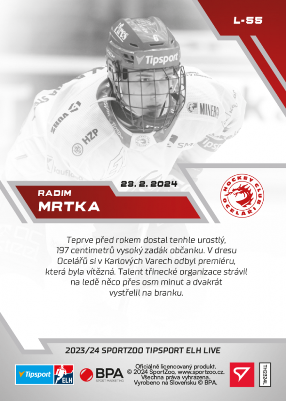 L-55 Radim Mrtka TELH 2023/24 LIVE