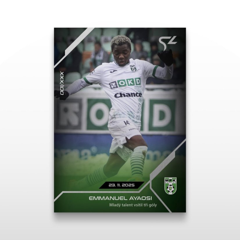 Football trading card L-20 EMMANUEL AYAOSI - SportZoo Chance Liga 2025/26 LIVE