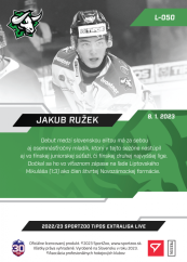L-050 Jakub Ružek TEL 2022/23 LIVE