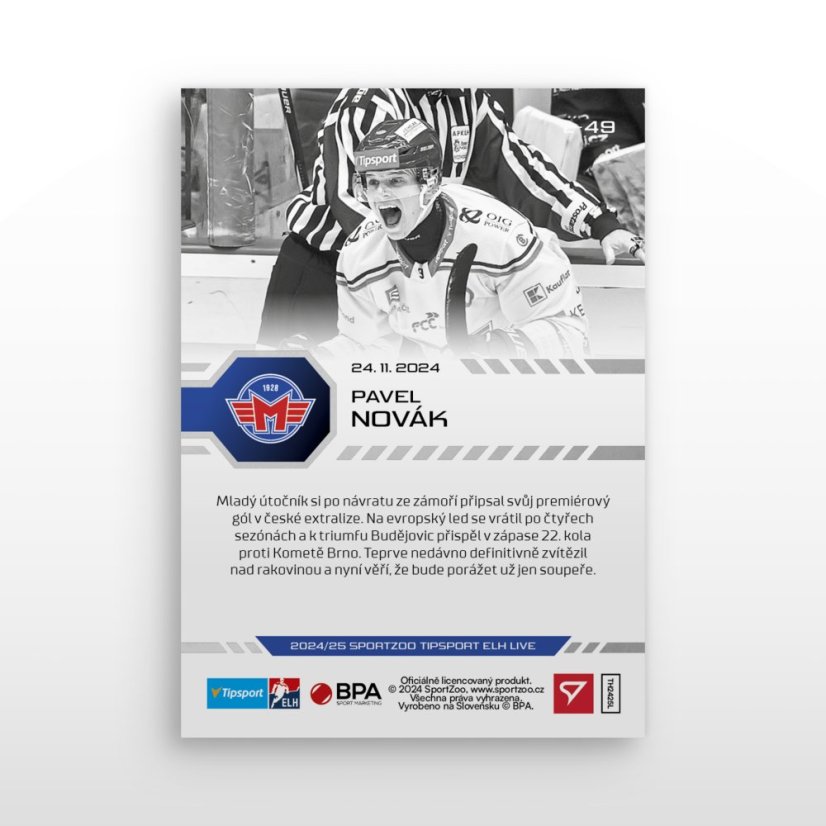 L-49 Pavel Novák TELH 2024/25 LIVE