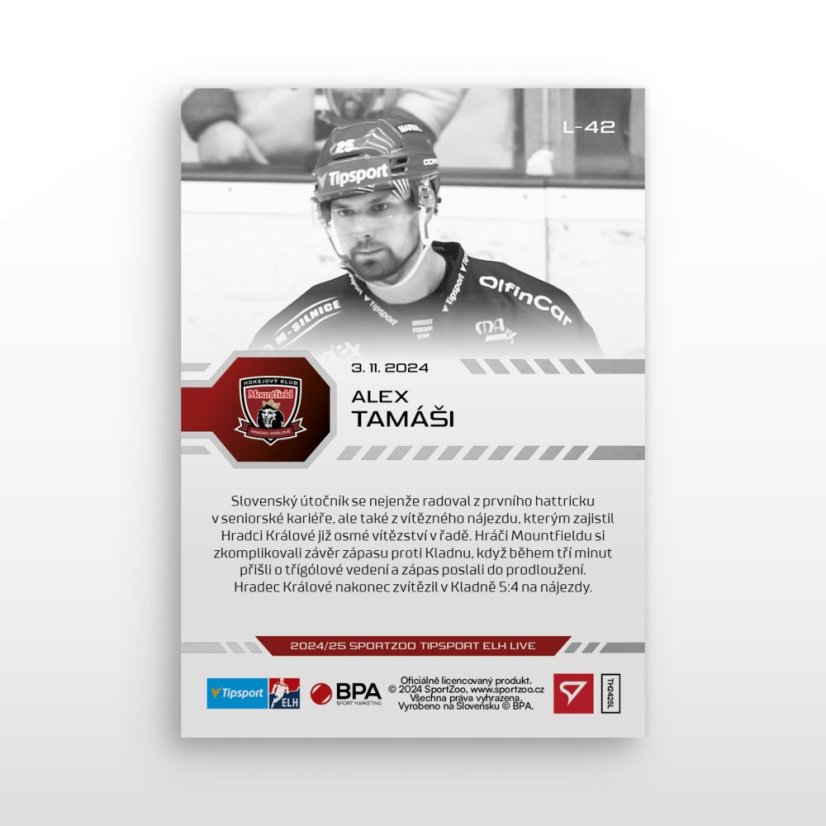 L-42 Alex Tamáši TELH 2024/25 LIVE