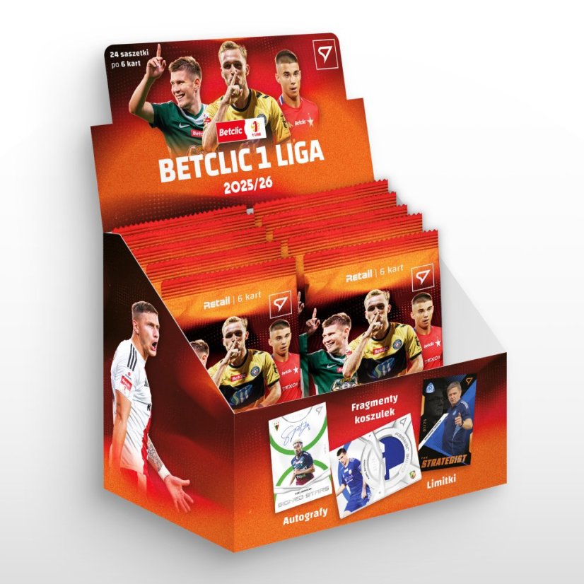 Retail box - karty piłkarskie SportZoo BetClic 1 Liga 2025/26