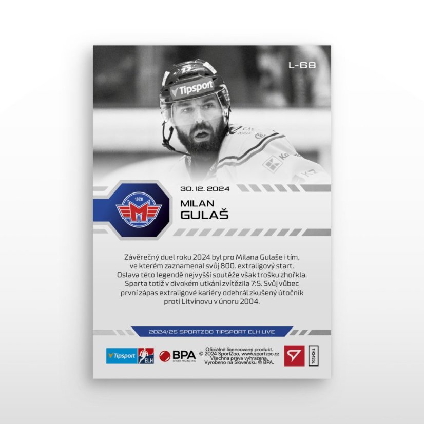L-68 Milan Gulaš TELH 2024/25 LIVE