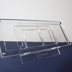 Holder 4x1 for 4 cards 180PT with a stand.