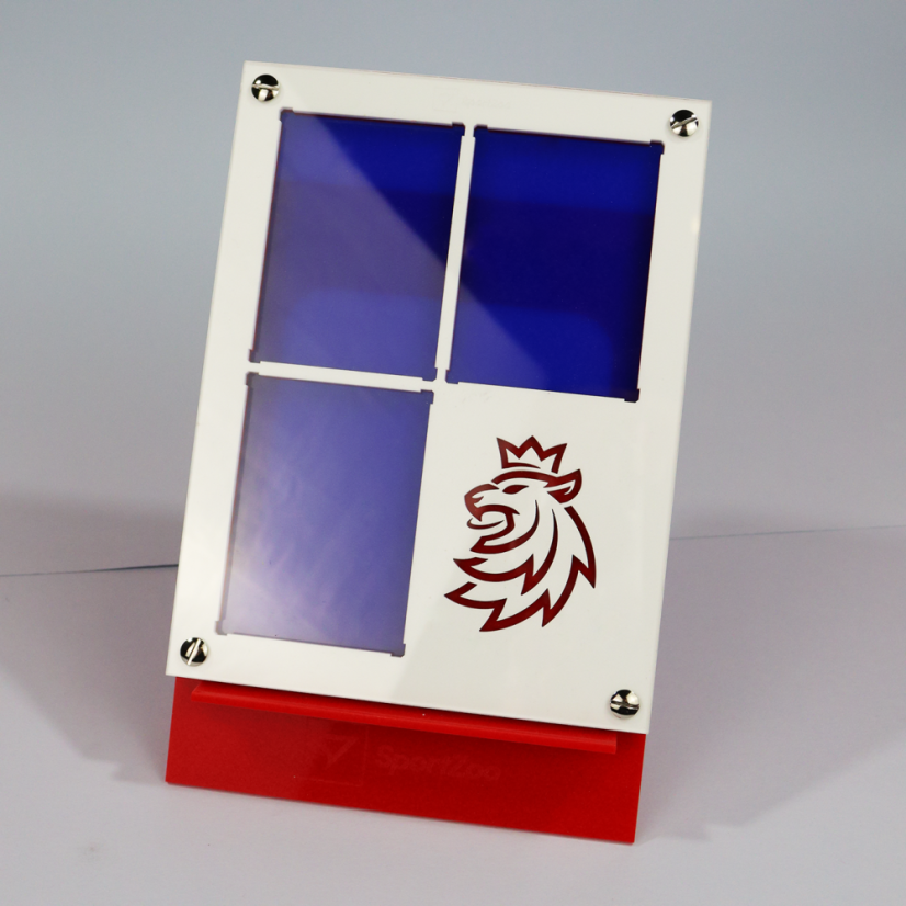 Holder Hokejové Česko for 3 cards 180PT with stand