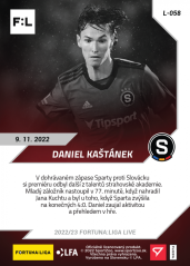 L-058 Daniel Kaštánek FORTUNA:LIGA 2022/23 LIVE