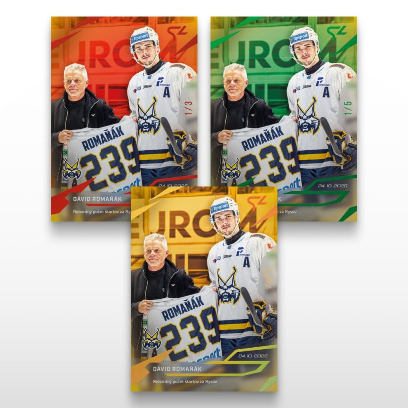 Hockey trading card L-12 DÁVID ROMAŇÁK - SportZoo Tipsport liga 2025/26 LIVE
