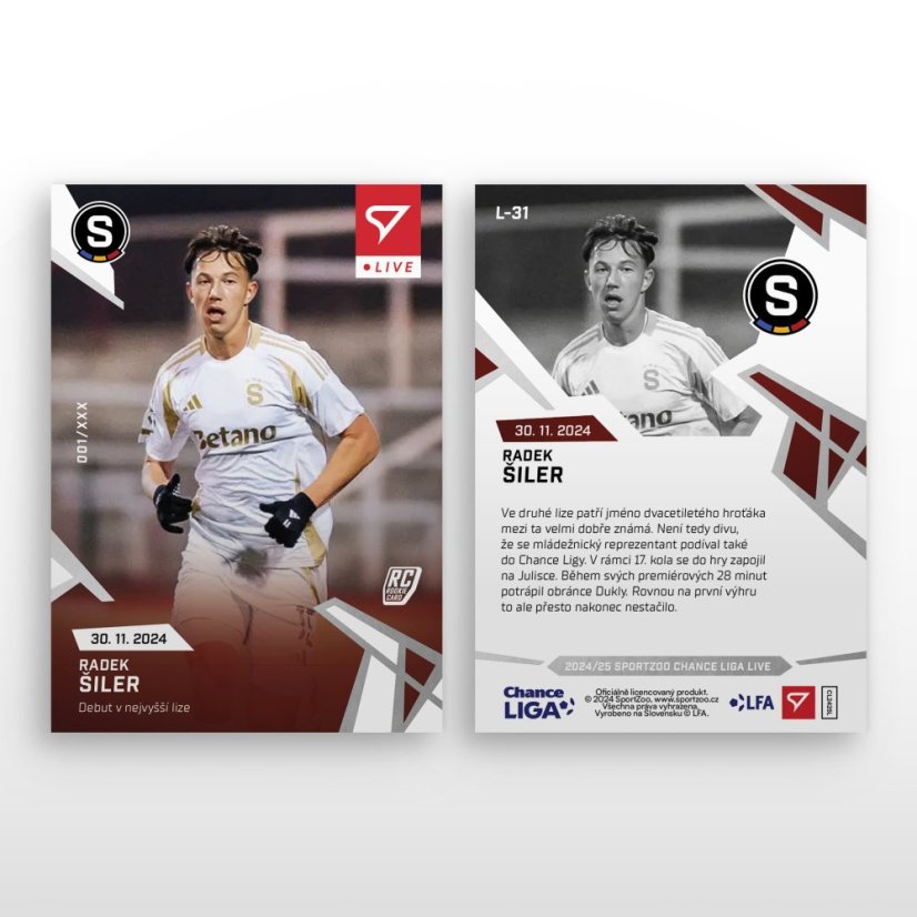 L-31 Radek Šiler Chance Liga 2024/25 LIVE