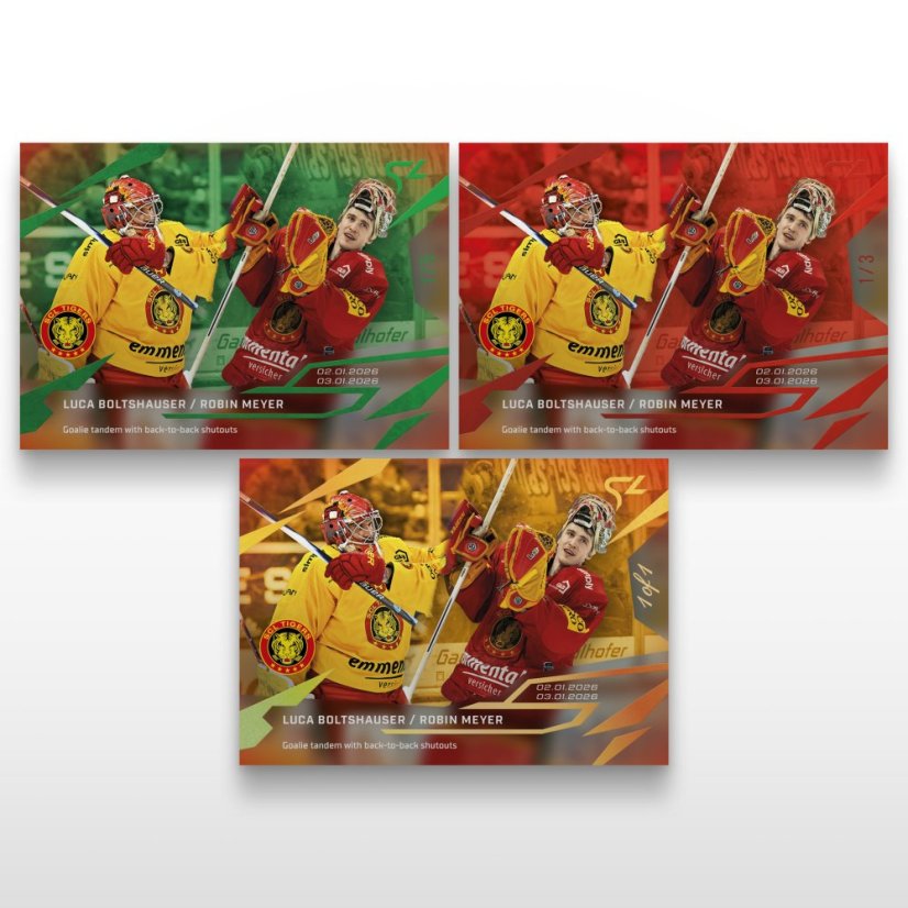 Hockey-samlar­kort L-35 Luca Boltshauser / Robin Meyer – SportZoo National League 2025/26 LIVE