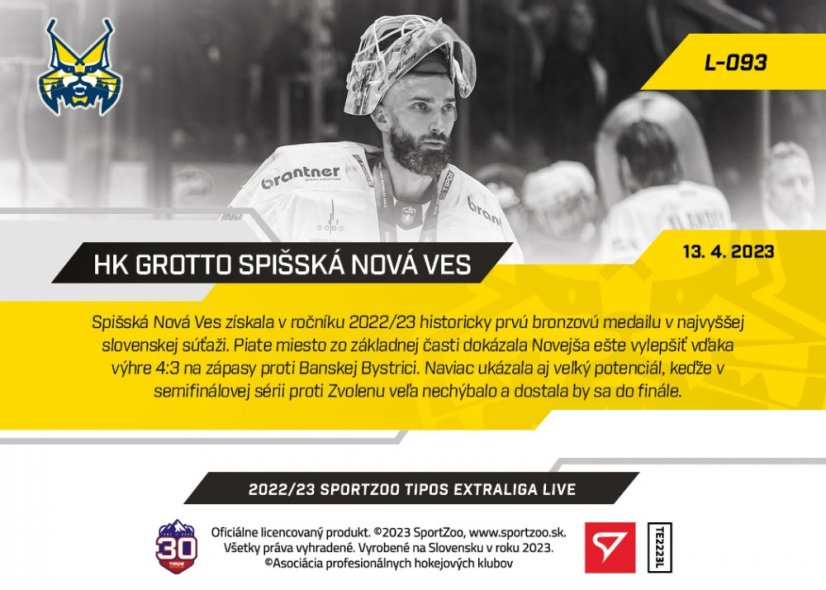 Set 31. týždňa (5 kariet L-089 - L-093) TEL 2022/23 LIVE