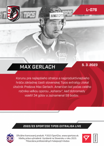 L-076 Max Gerlach TEL 2022/23 LIVE