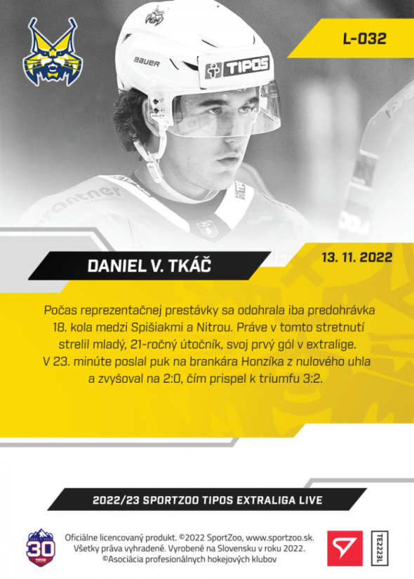 L-032 Daniel V. Tkáč TEL 2022/23 LIVE