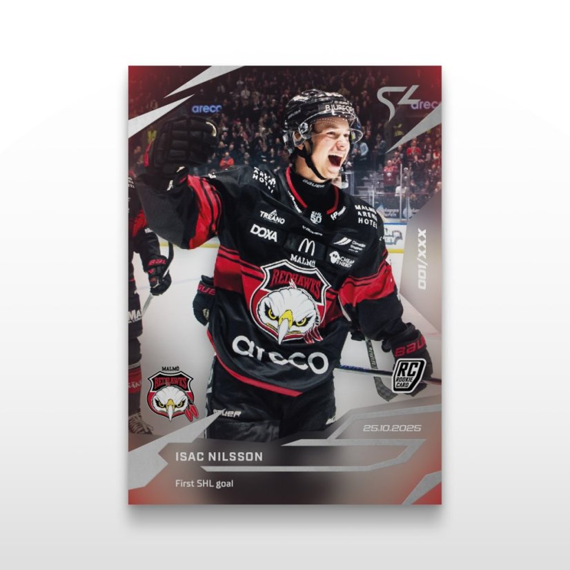 Hokejová kartička L-11 Isac Nilsson - SportZoo Svenska hockeyligan 2025/26 LIVE