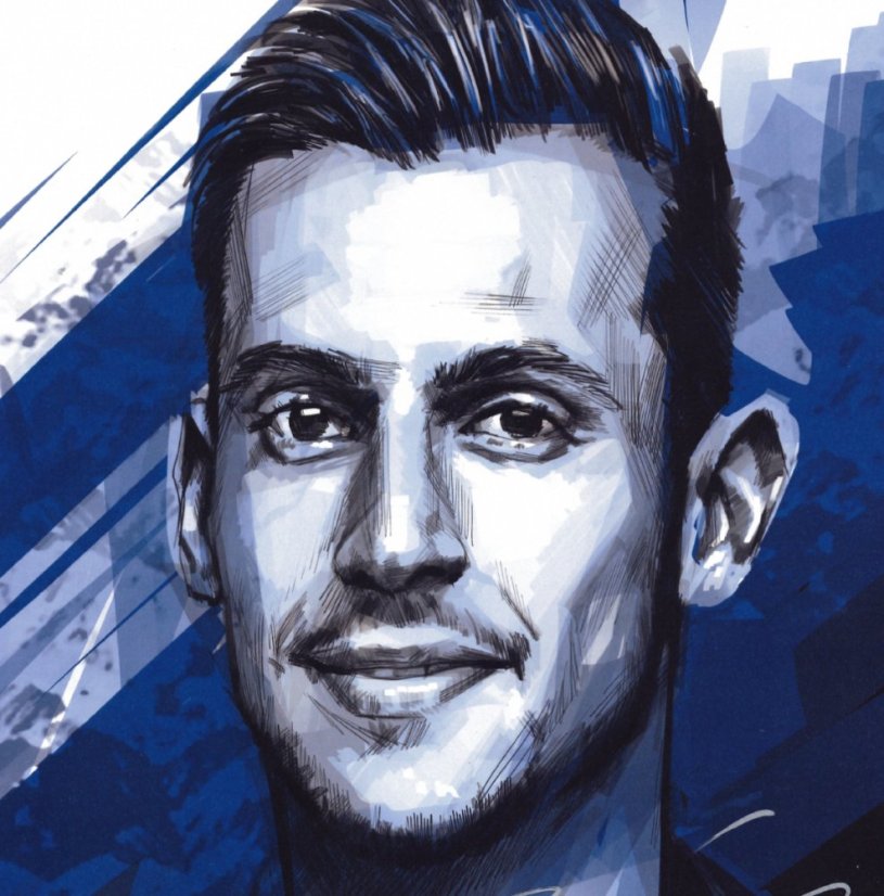Podpísaný portrét Slovenskí Sokoli 2021 x/4 - Martin Dúbravka