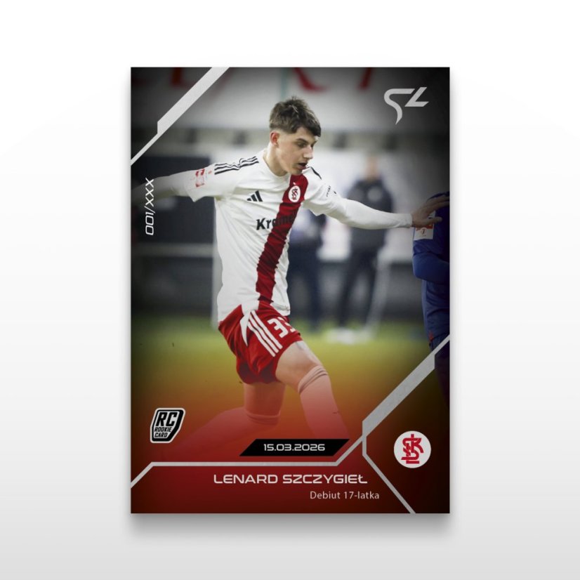 Football trading card L-34 Lenard Szczygieł - SportZoo Betclic 1 Liga 2025/26 LIVE