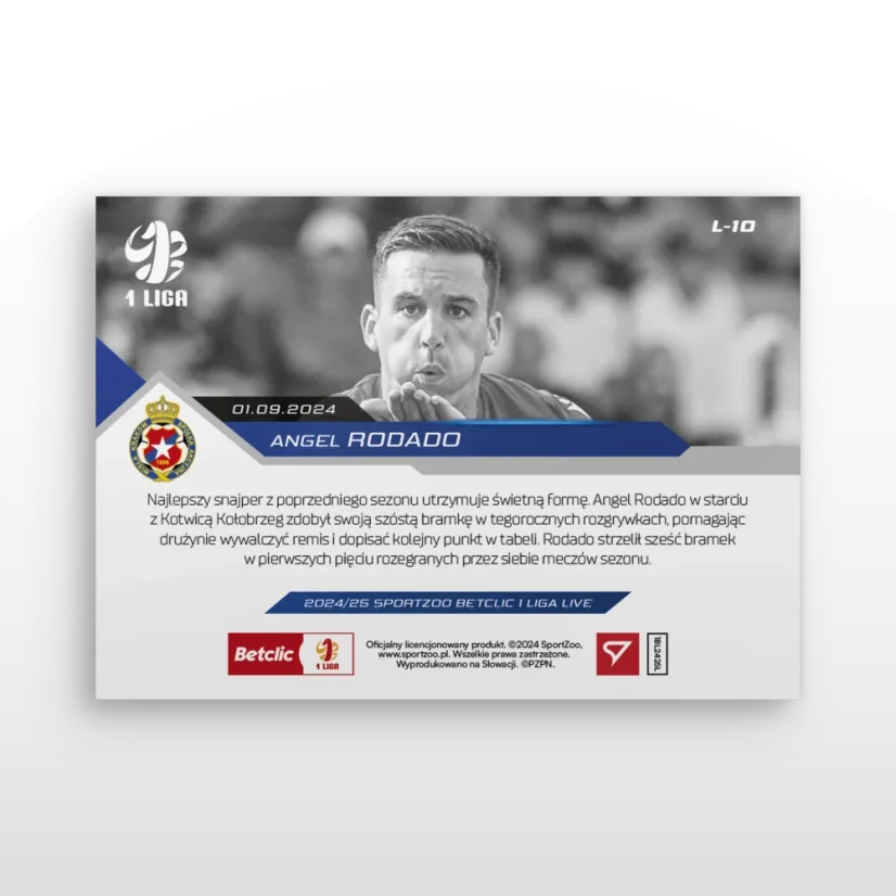 L-10 ZESTAW Angel Rodado Betclic 1 Liga 2024/25 LIVE + UCHWYT
