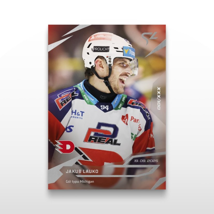 Hokejová  kartička L-04 Jakub Lauko - SportZoo Tipsport ELH 2025/26 LIVE
