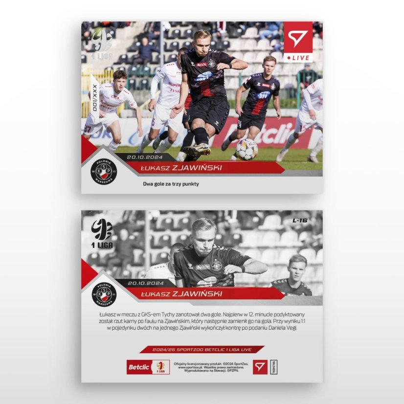 L-16 ZESTAW Łukasz Zjawiński Betclic 1 Liga 2024/25 LIVE + UCHWYT