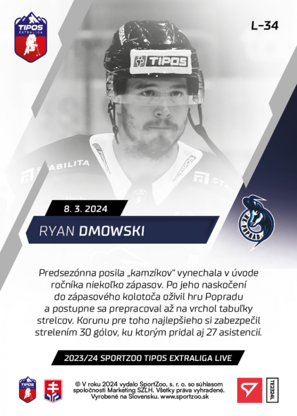 L-34 Ryan Dmowski TEL 2023/24 LIVE
