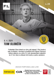 L-35 Tom Slončík FORTUNA:LIGA 2023/24 LIVE