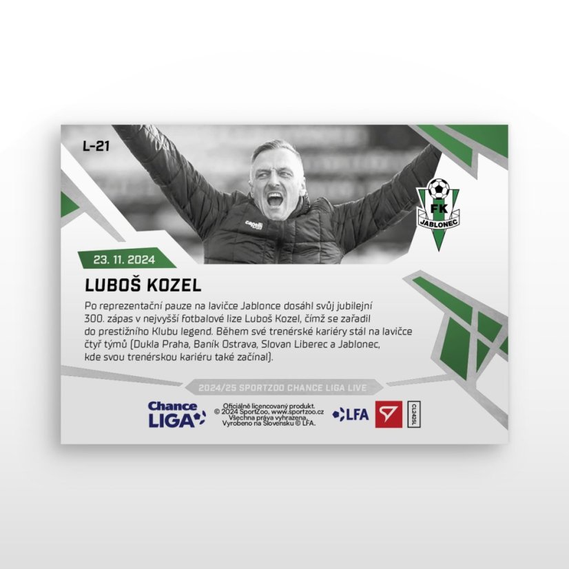 L-21 Luboš Kozel Chance Liga 2024/25 LIVE
