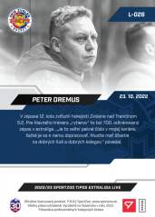 L-026 Peter Oremus TEL 2022/23 LIVE