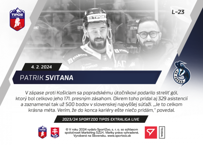L-23 ZESTAW Patrik Svitana TEL 2023/24 LIVE + UCHWYT