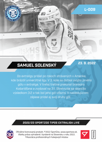 L-009 Samuel Solenský TEL 2022/23 LIVE