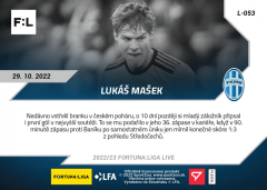 L-053 Lukáš Mašek FORTUNA:LIGA 2022/23 LIVE