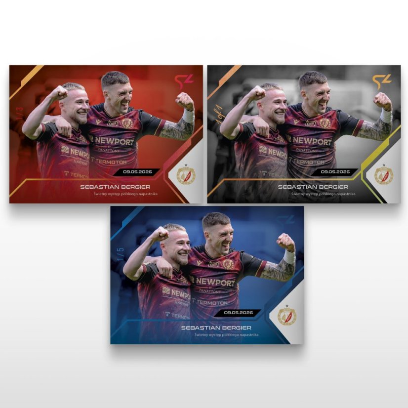 Fotbalová kartička L-68 Sebastian Bergier - SportZoo PKO BP Ekstraklasa 2025/26 LIVE