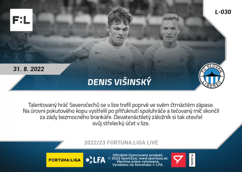 L-030 Denis Višinský FORTUNA:LIGA 2022/23 LIVE