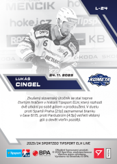 L-24 Lukáš Cingel TELH 2023/24 LIVE