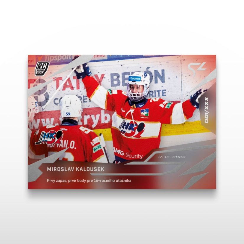 Hockey trading card L-25 MIROSLAV KALOUSEK - SportZoo Tipsport liga 2025/26 LIVE