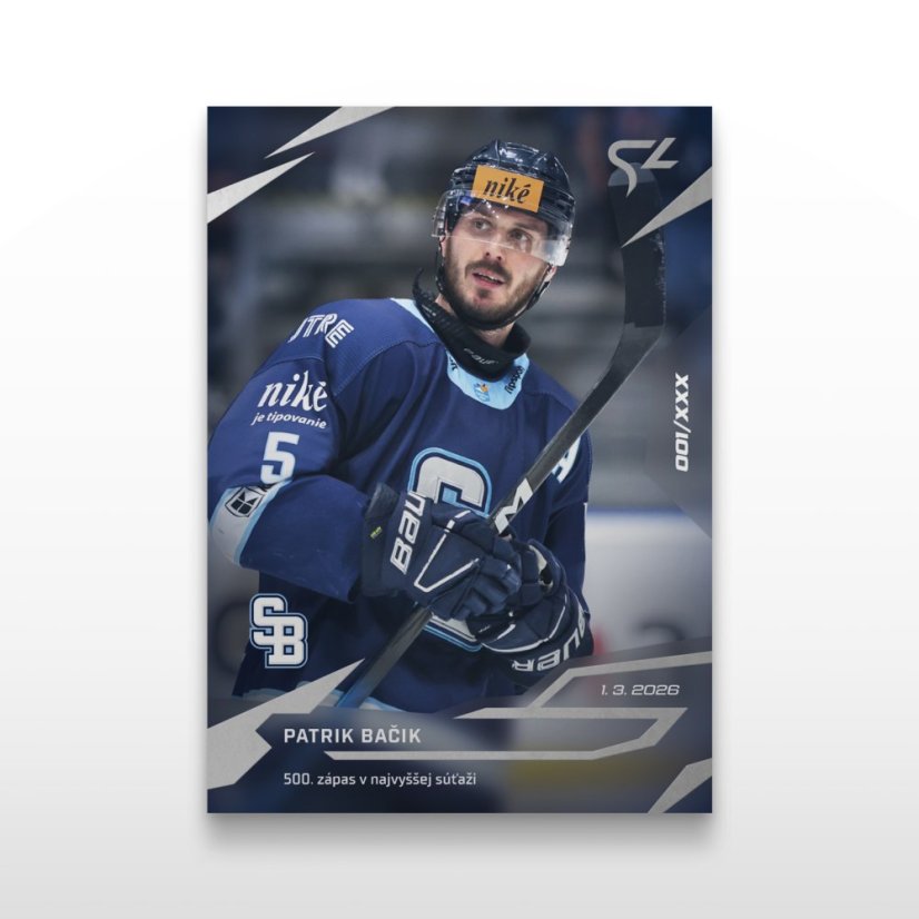 Hockey trading card L-47 PATRIK BAČIK - SportZoo Tipsport liga 2025/26 LIVE