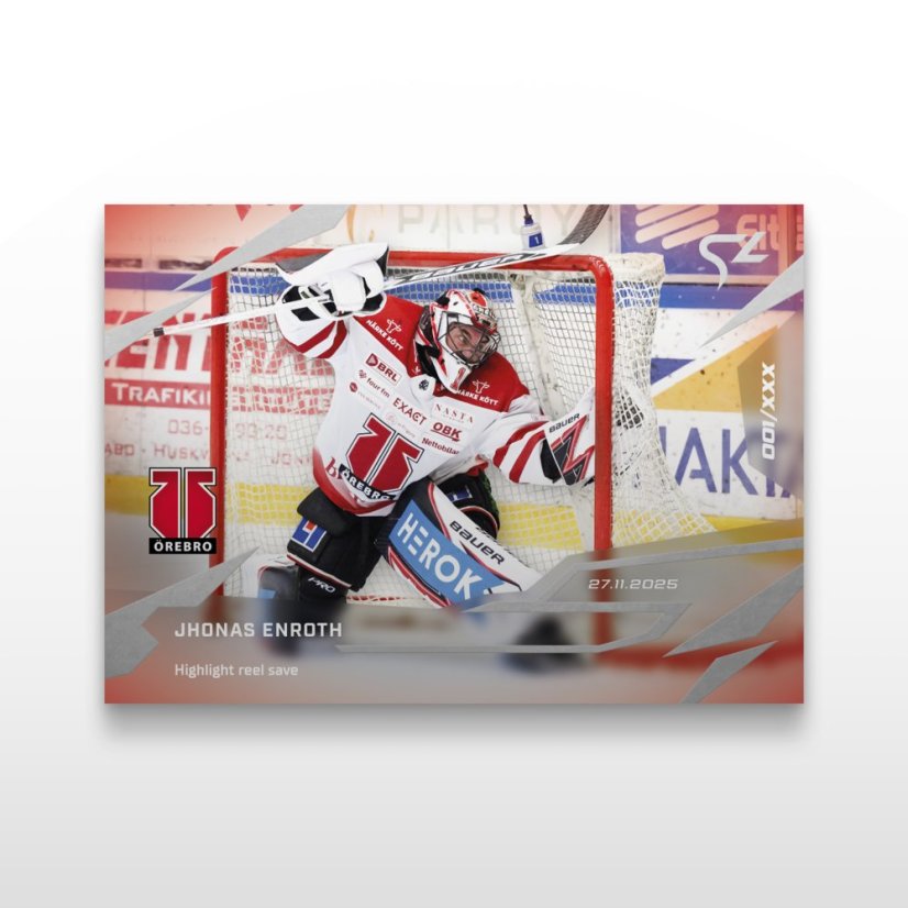 Hokejová kartička L-16 Jhonas Enroth - SportZoo Svenska hockeyligan 2025/26 LIVE