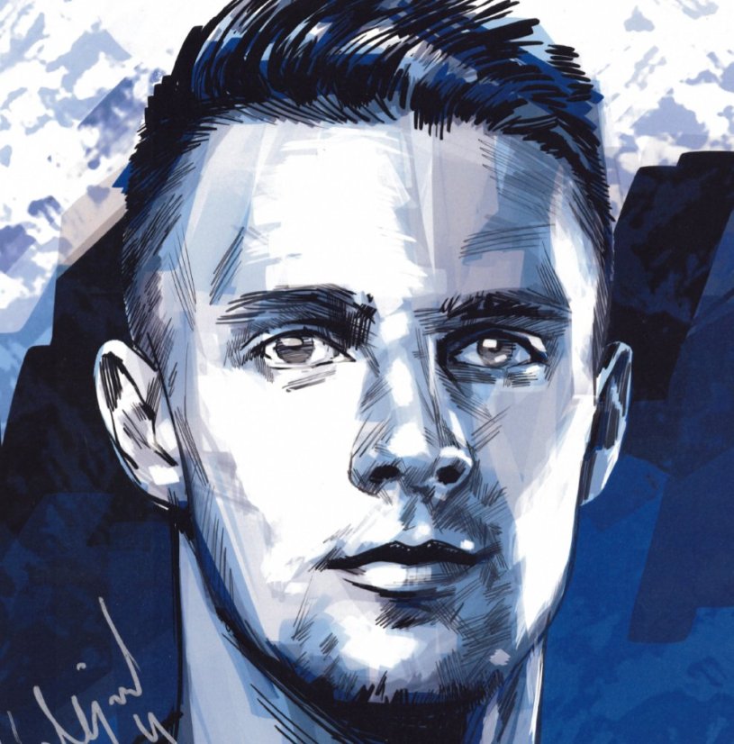 Portret z podpisem Slovenskí Sokoli 2021 x/4 - Martin Valjent