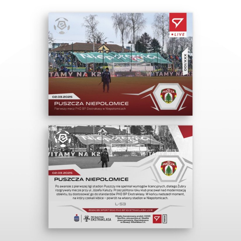 L-53 Puszcza Niepolomice PKO BP Ekstraklasa 2024/25 LIVE