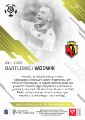 L-27 Bartłomiej Wdowik PKO Bank Polski Ekstraklasa 2023/24 LIVE