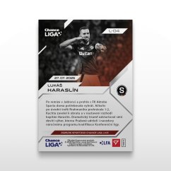 Football trading card L-04 LUKÁŠ HARASLÍN - SportZoo Chance Liga 2025/26 LIVE