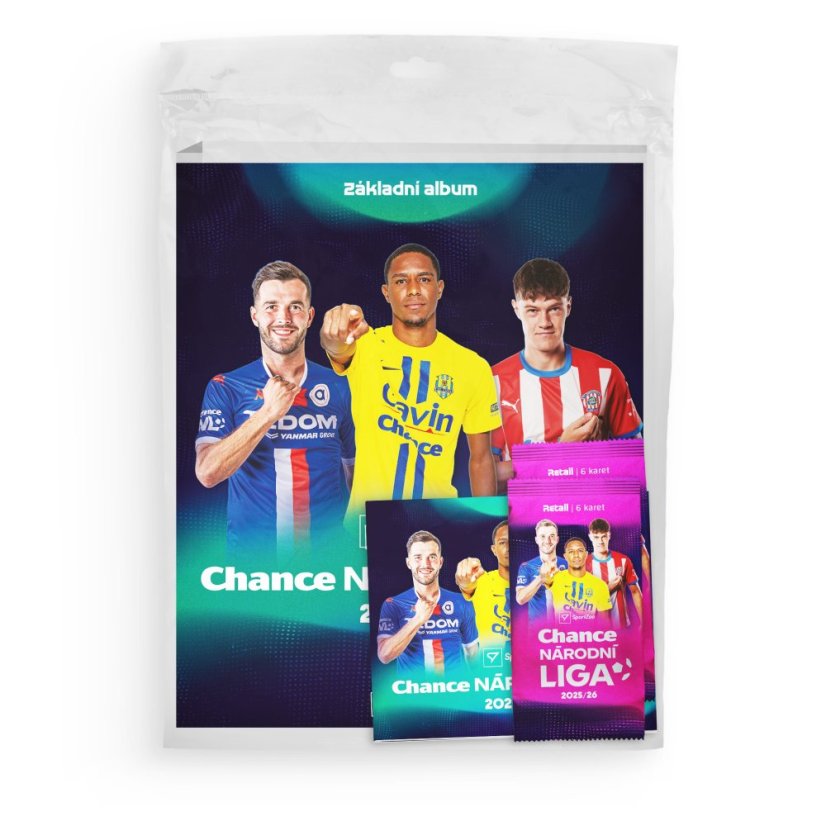 Startovací balíček - fotbalové kartičky SportZoo Chance Národní Liga 2025/26